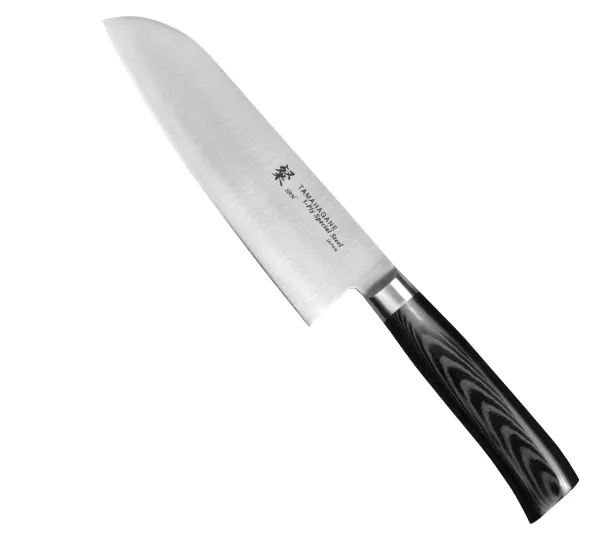 Tamahagane San Black VG-5 Nóż Santoku 17,5 cm