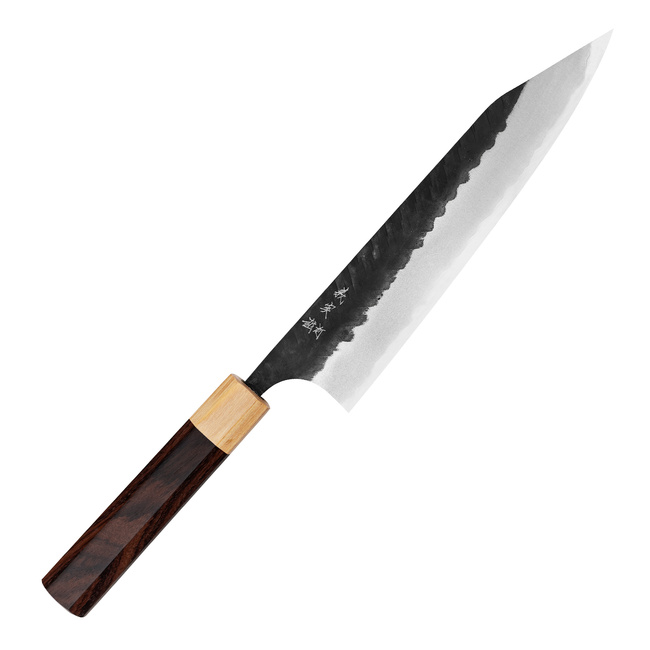 Yoshimi Kato Aogami Super/SS Kurouchi V-Tsuchime Nóż Kiritsuke Gyuto 21 cm