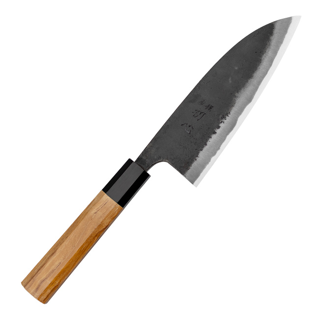 Hatsukokoro Kurokaze Shirogami#2/SS Double Bevel Nóż Deba 16,5 cm