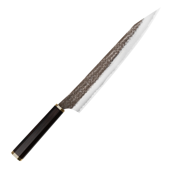 Yu Kurosaki Kokusen Brass Aogami Super/SS Nóż Sujihiki 27 cm