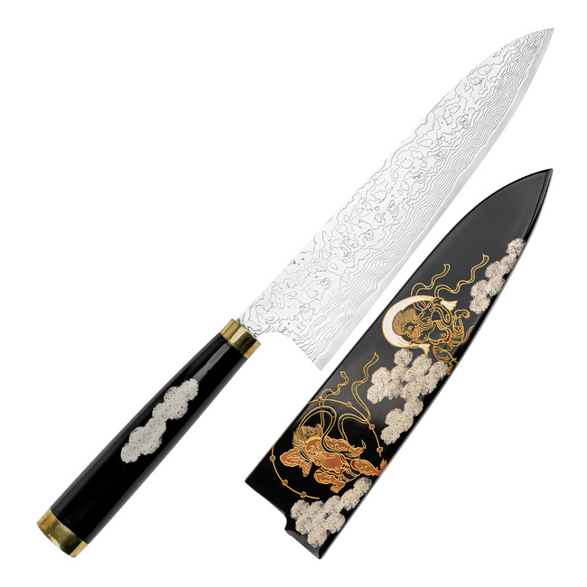 Takeshi Saji Art Fujin Raijin R-2 Nóż Szefa kuchni 21 cm + Saya