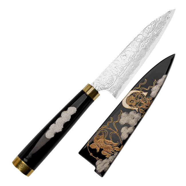 Takeshi Saji Art Fujin Raijin R-2 Nóż uniwersalny 13 cm + Saya