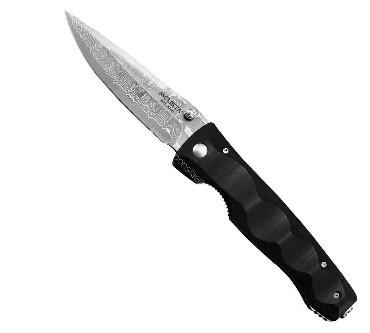 Nóż składany Mcusta Elite Black Micarta Damascus VG-10 8,5 cm