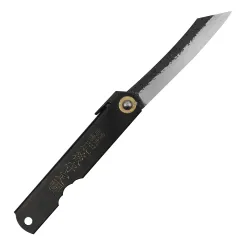 Nóż kieszonkowy Higonokami Kanekoma Hammered Black Aogami#2 8 cm